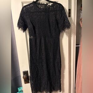 Miami Black Lace Midi Dress